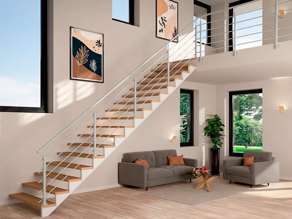 Kit garde-corps à plat Cala en aluminium gris clair RAL 7035-Sogem Clearance