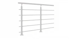 Kit garde-corps à plat Cala en aluminium gris clair RAL 7035-Sogem Clearance