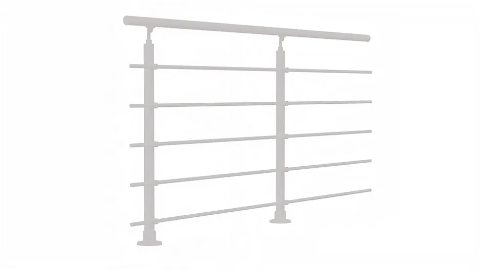 Kit garde-corps à plat Cala en aluminium gris clair RAL 7035-Sogem Clearance