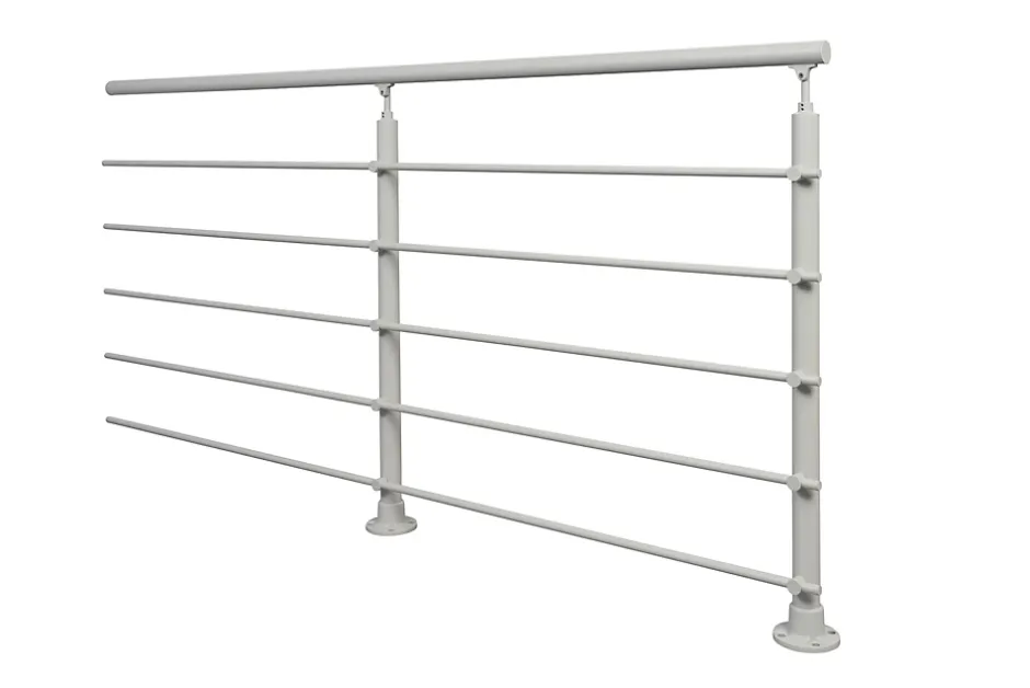 Kit garde-corps à plat Cala en aluminium gris clair RAL 7035-Sogem Clearance