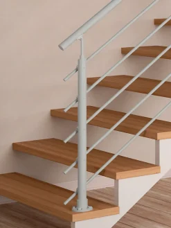 Kit garde-corps à plat Cala en aluminium gris clair RAL 7035-Sogem Clearance