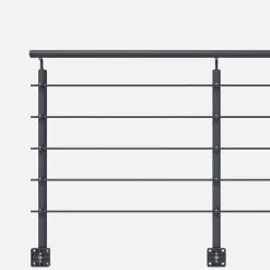 Kordo Kit garde-corps aluminium gris anthracite 2m pose latérale, Opalu