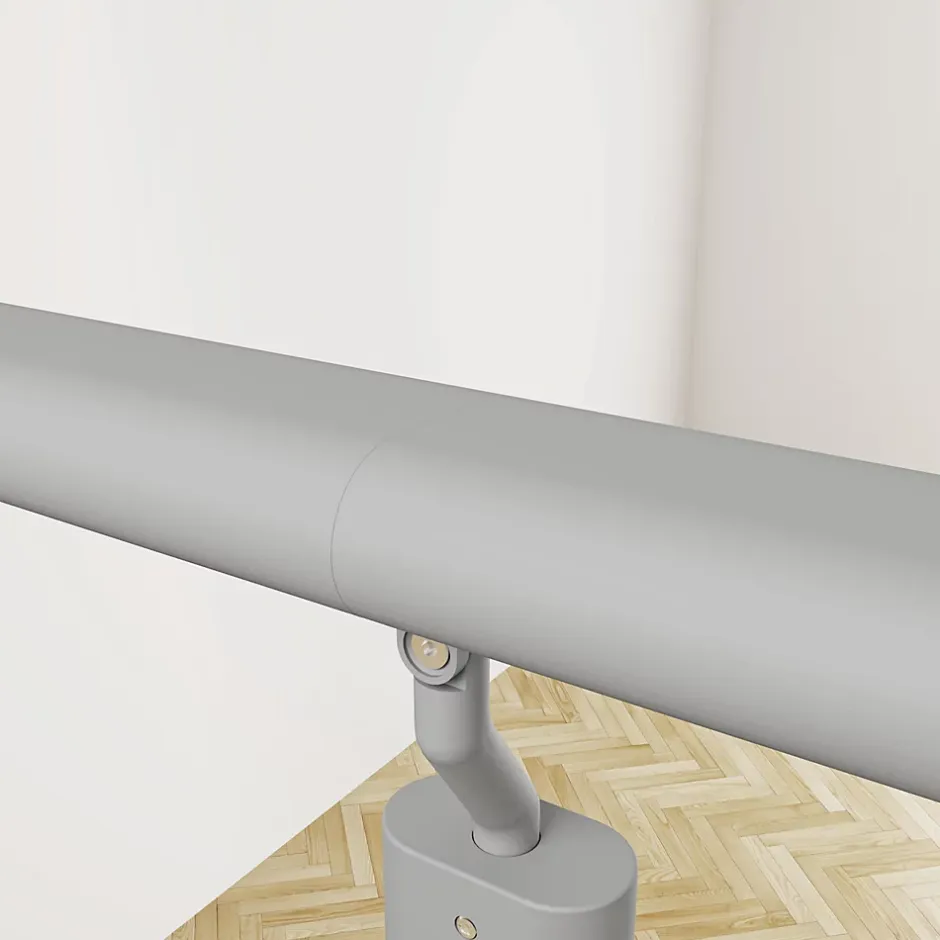 Kit Garde-corps 1.5m alu argent avec 5 traverses et main courante - Pose verticale à plat - Intérieur et extérieur-AICA Sanitaire Clearance