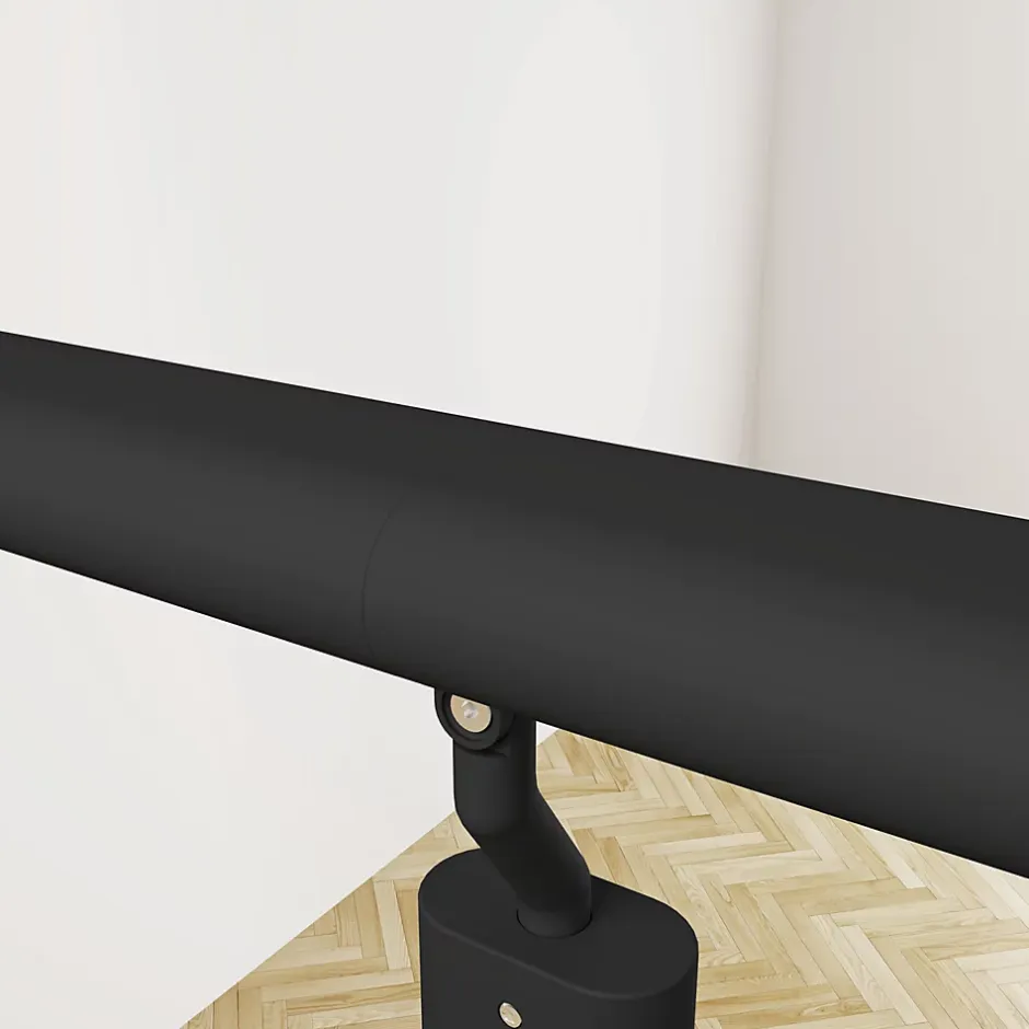 Kit Garde-corps 1.5m alu noir avec 5 traverses et main courante - Pose verticale à plat - Intérieur et extérieur-AICA Sanitaire Hot