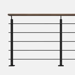 Kit garde-corps noir avec main courante Kebony 2m pose à plat, Opalu-Kordo Sale