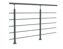 Kit garde-corps pour pose à plat Cala anthracite ral 7017-Sogem Sale