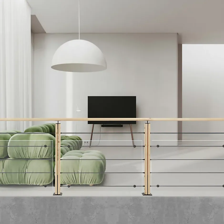 Kit garde-corps sapin 2m pose à plat, Graphit-Kordo Clearance