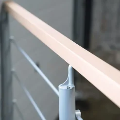 Kordo Kit garde-corps silver avec main courante hêtre 2m pose en applique, Opalu