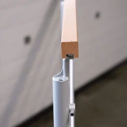 Kit garde-corps silver avec main courante hêtre 2m pose à plat, Opalu-Kordo Outlet