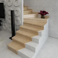 Kit habillage rénovation marche palière chêne brut L.140 cm- Discount