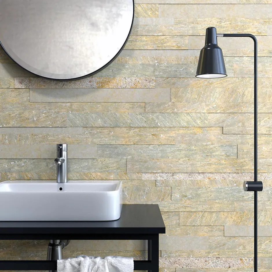 Carrelage Signature Kit Lamelle de Quartzite 3.4.5 6X60 Beige - vendu par boite de 0,81 m2 -