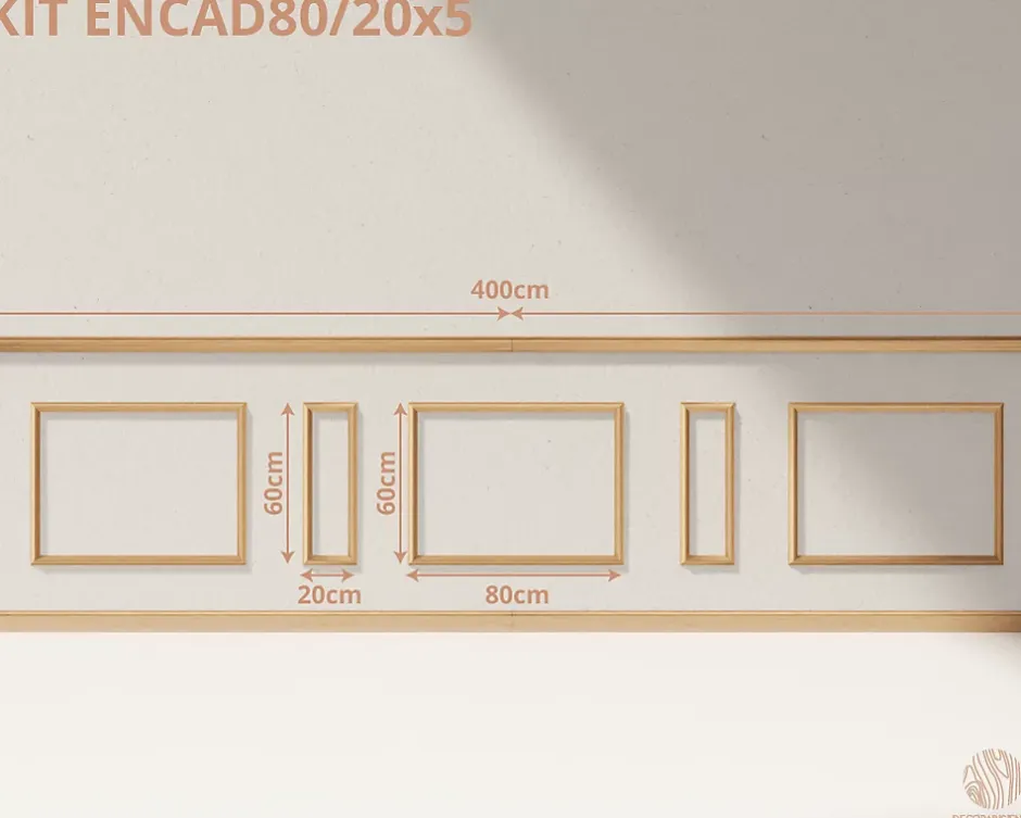 Kit moulures murales décorative 400cm - Cimaises - Plinthes - Style Haussmannien - Encadrement a peindre - 24 pièces-Decoparisienne Best