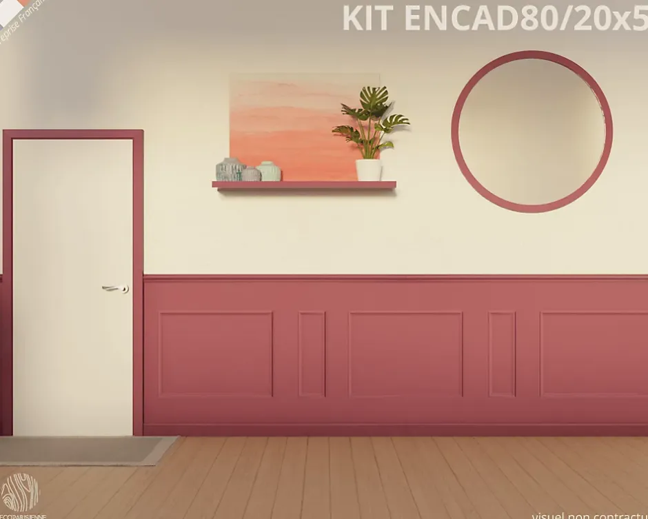 Kit moulures murales décorative 400cm - Cimaises - Plinthes - Style Haussmannien - Encadrement a peindre - 24 pièces-Decoparisienne Best