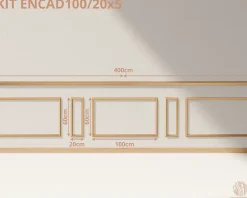 Kit moulures murales décorative 400 cm - Cimaises - Plinthes - Style Haussmannien - Encadrement a peindre - 24 pièces-Decoparisienne Sale