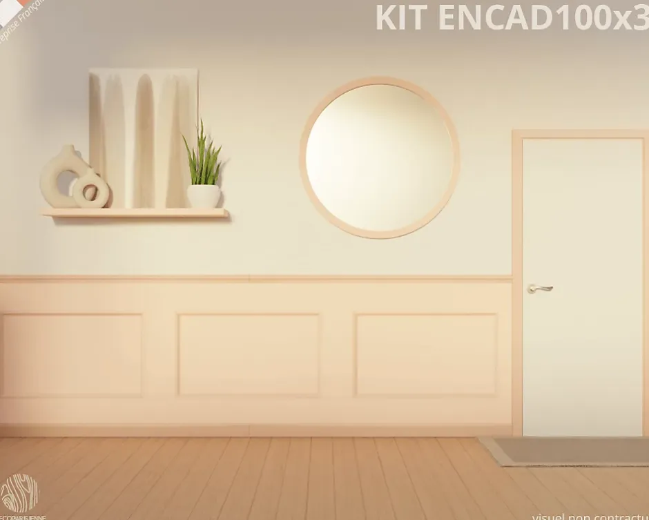 Decoparisienne Kit moulures murales décorative 400cm - Cimaises - Plinthes - Style Haussmannien - Encadrement a peindre - 16 pièces