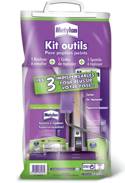 Kit outils pour pose de papiers peints 3 pièces-Metylan Discount