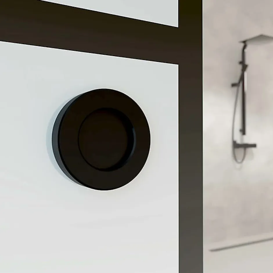 KIT Porte coulissante en verre + Rail coulissant - MONDO OPAQUE - H. 204 x L. 73 - Fabrication Française NORMANDIE-Aurys Clearance