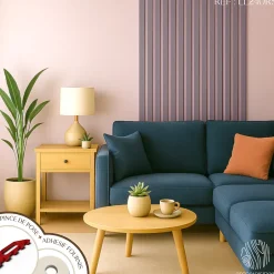 Kit tasseaux adhésif chêne foncé - Gabarit de pose offert - Surface de 1,2 M2 - Panneau tasseau sur-mesure-Decoparisienne Online