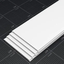 Tecnoprofils Lambris PVC 250 mm - Lot de 4 Lames - Blanc