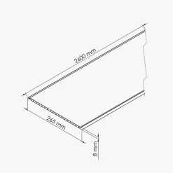 Tecnoprofils Lambris PVC 250 mm - Lot de 4 Lames - Blanc