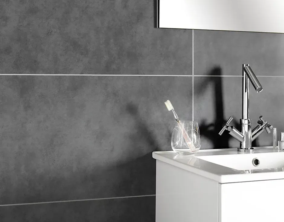 Dumaplast Lambris PVC Béton Gris clair (vendu à la botte)