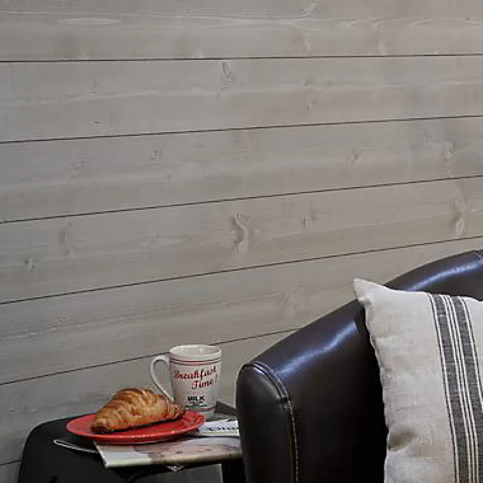 Norsilk Lambris Sapin bds Béton 12x135 cm (vendu à la botte)