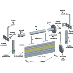 Slid’Up By Mantion Lame avec serrure recoupable, enroulement intérieur, noir