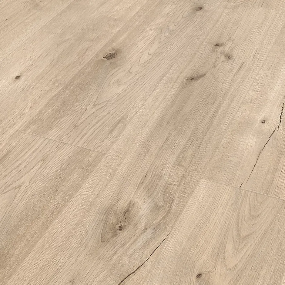 Lame minérale composite clipsable Italo 129 x 20 cm décor bois clair rustique (vendue au carton)-GoodHome Online