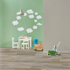 GoodHome Lame PVC adhésive Poprock décor bois brun rustique 15,2 x 91,4 cm