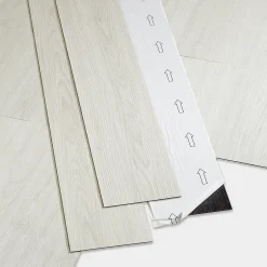 GoodHome Lame PVC adhésive PopRock Bois blanc 15 x 91 cm (vendue au carton)