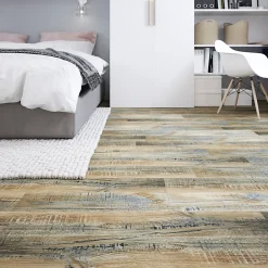 GoodHome Lame PVC clipsable Baila décor bois brun vintage L. 122 x l. 15 cm