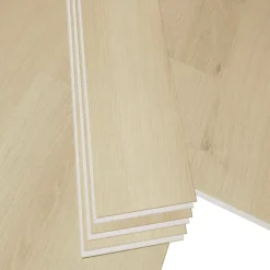 GoodHome Lame PVC clipsable Baila décor chêne clair L. 122 x l. 15 cm