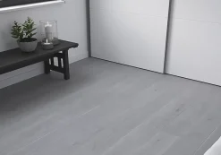 GoodHome Lame PVC clipsable Baila chêne gris L. 122 x l. 15 cm