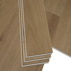 GoodHome Lame PVC clipsable Baila décor chêne moyen l. 122 x l. 15 cm