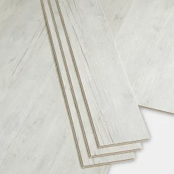 GoodHome Lame PVC clipsable Baila chêne vieilli gris clair L. 122 x l. 15 cm