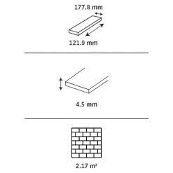 Lame PVC clipsable effet bois blond L.121,9 x l.17,8 cm x ép.4,5 mm, Mambo-GoodHome Best