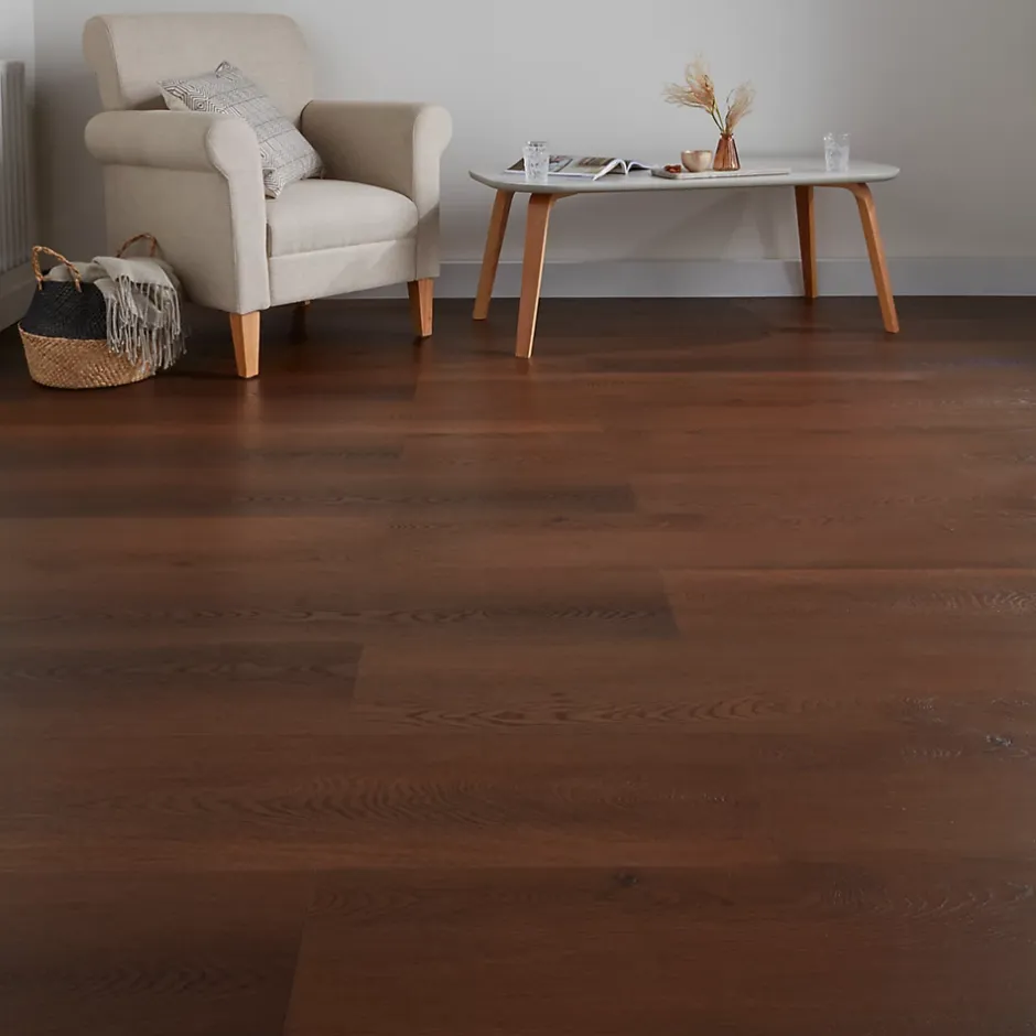 GoodHome Lame PVC clipsable Gospel bois brun 22,8 x 122 cm (vendue au carton)