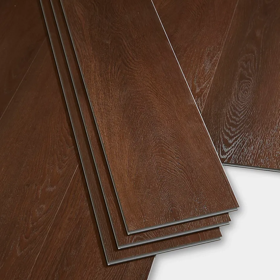 GoodHome Lame PVC clipsable Gospel bois brun 22,8 x 122 cm (vendue au carton)