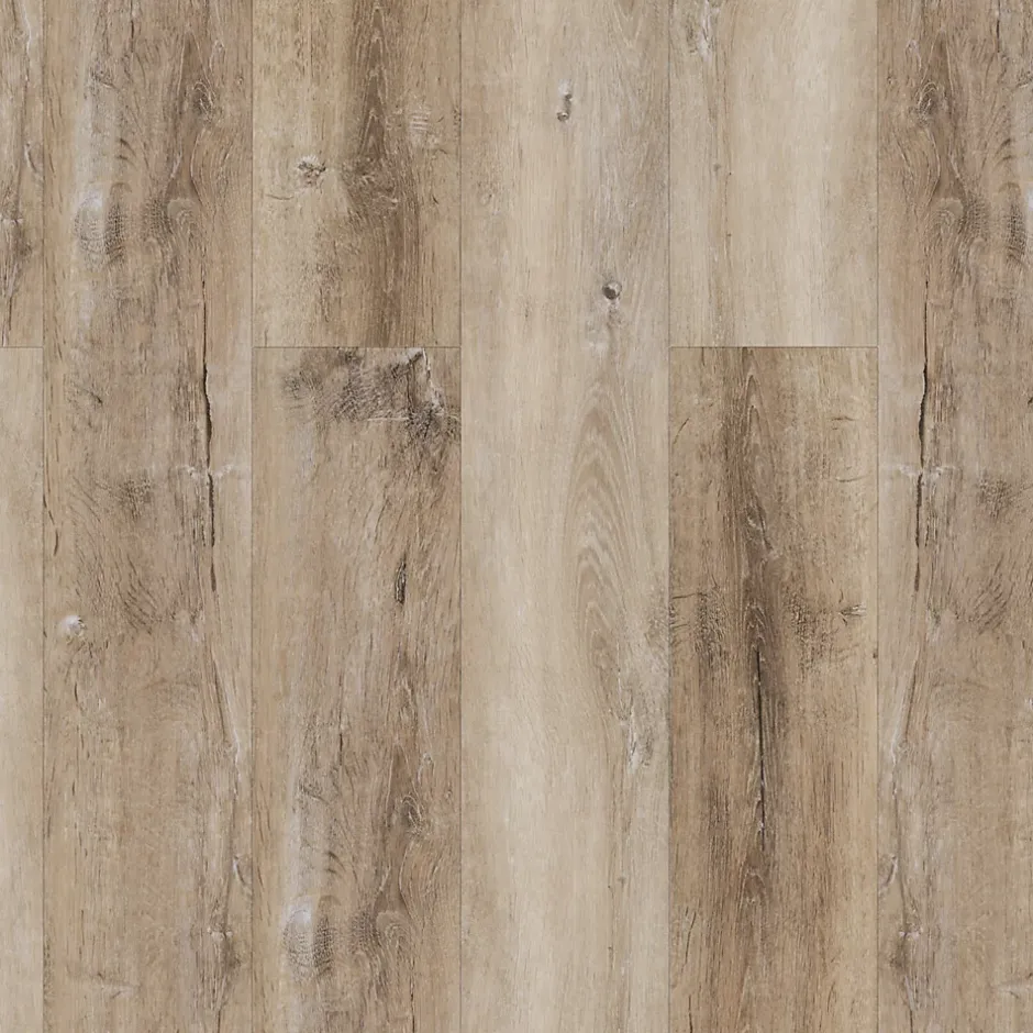 Lame PVC clipsable Mambo 124x19 cm décor bois naturel vintage (vendue au carton)-GoodHome Sale