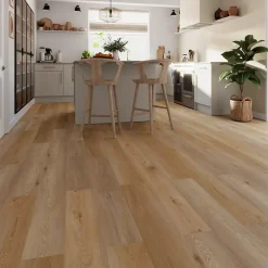 GoodHome Lame PVC clipsable Mambo plus 18x122 cm blond avec sous-couche intégrée (vendue au carton)