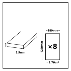 GoodHome Lame PVC clipsable Mambo plus 18x122 cm blond avec sous-couche intégrée (vendue au carton)