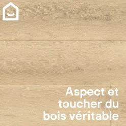 Lame PVC clipsable Mambo plus 18x122 cm décor bois naturel avec sous-couche intégrée (vendue au carton)-GoodHome Discount