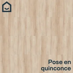 GoodHome Lame PVC clipsable Mambo 124x19 cm décor bois naturel rustique (vendue au carton)