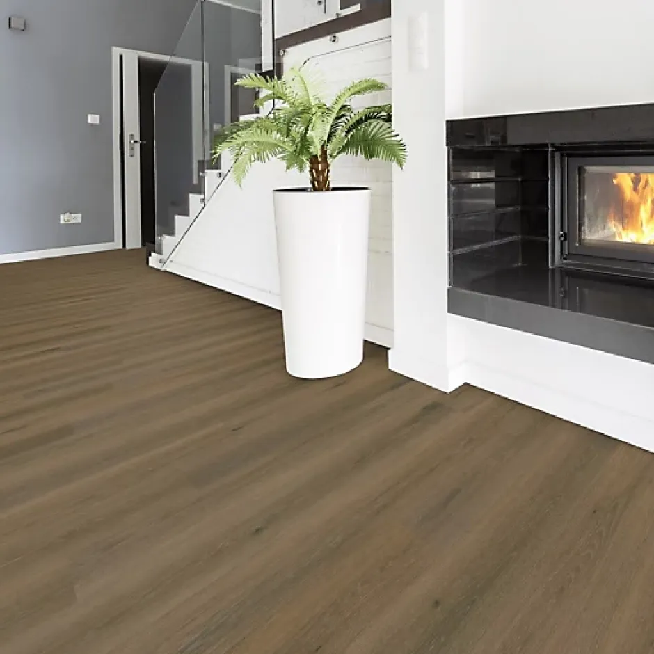 Tarkett Lame PVC clipsable rigide Essentielle - Chêne brun - Finition mate - Paquet de 2,17 m²