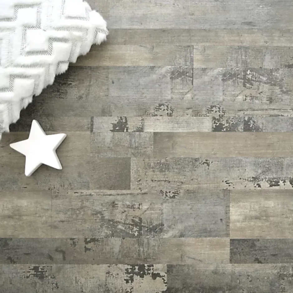 Décoweb Lame sol vinyle rigide Performance - Clic 5G - Bois Vintage Naturel - Paquet de 1,76 m²