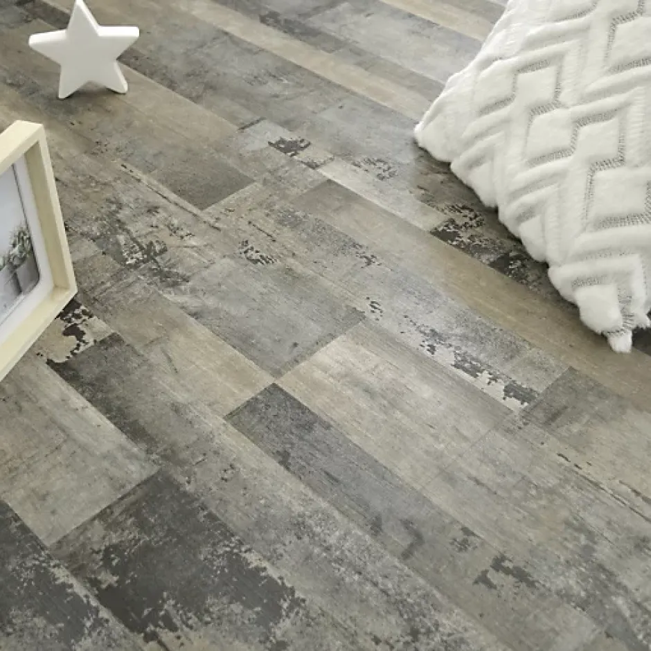 Décoweb Lame sol vinyle rigide Performance - Clic 5G - Bois Vintage Naturel - Paquet de 1,76 m²