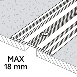 GoodHome Large barre de seuil en aluminium décor doré mat 60 x 1 800 mm