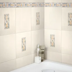 Listel beige 5x20cm Marbly effet marbre- Clearance