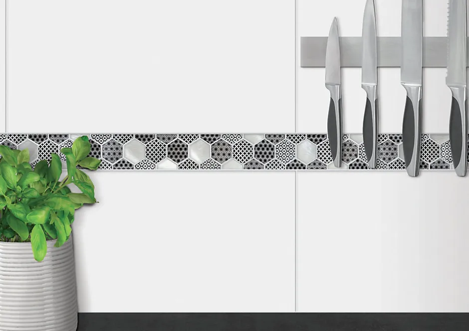 Casa Linéa LISTEL HEXA MOTIF 1 PIÈCE 5,35 x 7,6 x 0,8 CM CASA LINEA