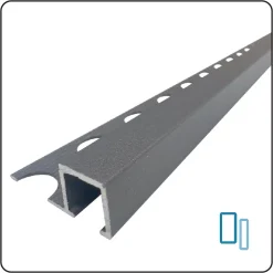 Listel Laqué Noir Mat L.2,60m x 11mm INTÉRIEUR/EXTÉRIEUR. Profil Carrelage Mural. Aluminium Laqué. Luxury Antracite-Lux Mosaic Clearance